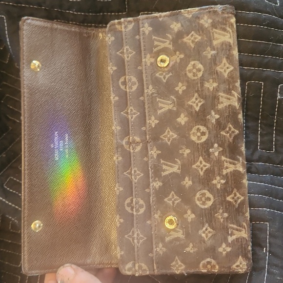 Louis Vuitton Brown Denim Wallet - Picture 2 of 8